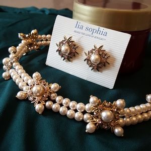 Lia sophia RED CARPET, Pearls, Gems, Neck., P.E.